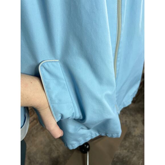 Jacket 1980s hood blue cream - Picture 3 of 13